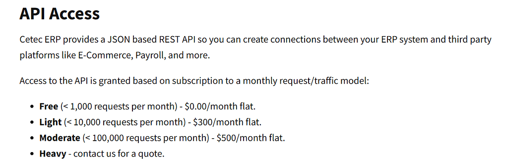 API access request - Get Help & Support - Cetec ERP