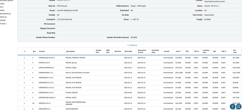 PQUOTE line number bug - Software Bugs / Issues - Cetec ERP